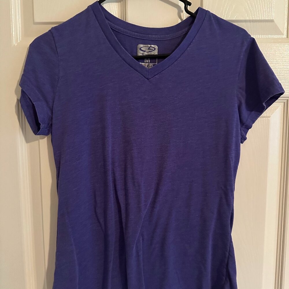 Purple Champion Duo Dry V Neck T Shirt